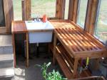 Custom made potting bench